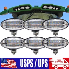 6pcs 45W LED Work Light Driving Light Flood RE269640 For John Deere 6175R 6195R