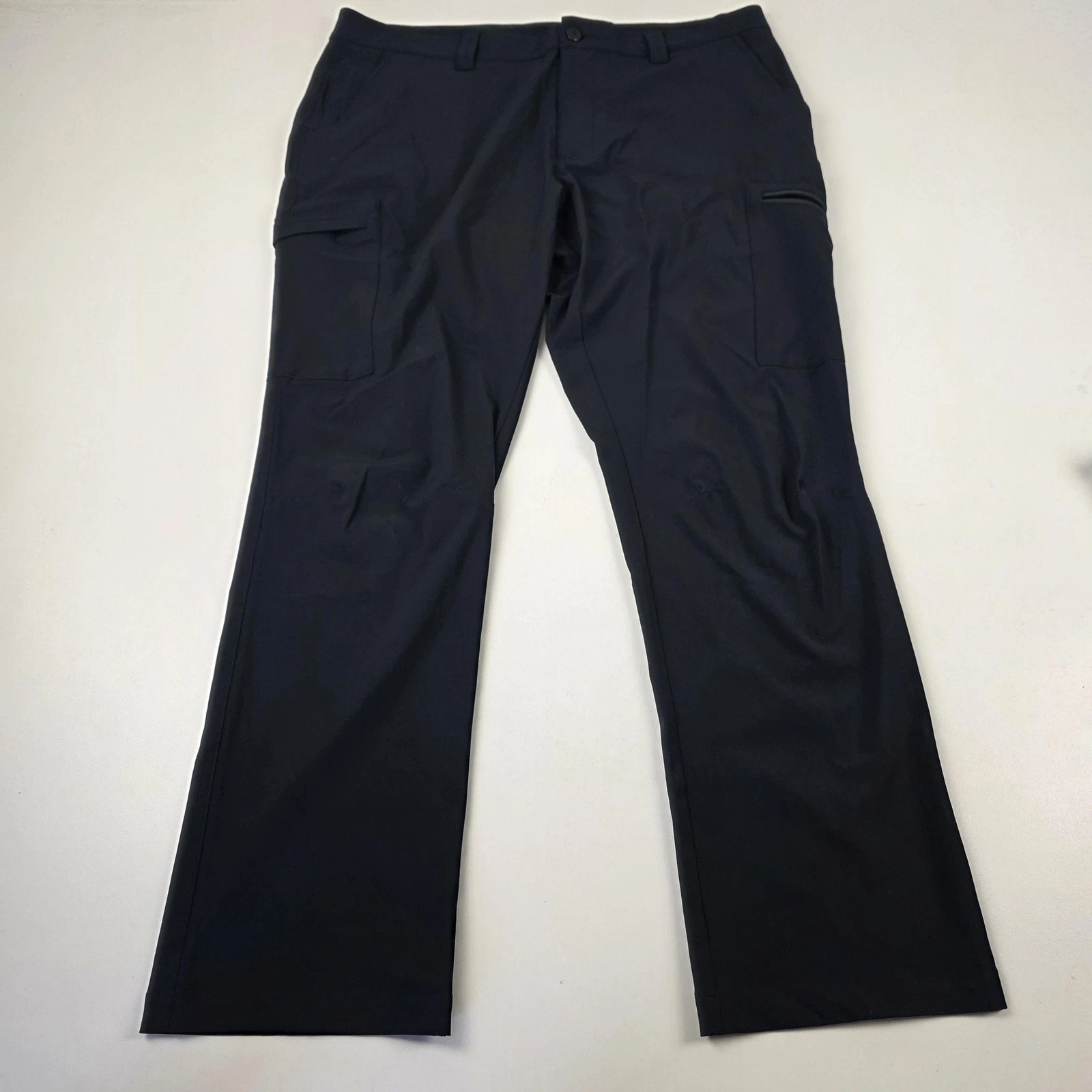 Columbia PFG Omni-Shield Pants Mens 38x32 Black Stretch Fishing Zip Pockets