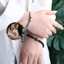 Personalized Photo Projection Bead Bracelet Hdden Jewelry Gift for Boyfriend
