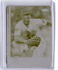 2019 Topps Chrome #153 Wil Myers Printing Plate Yellow #/1