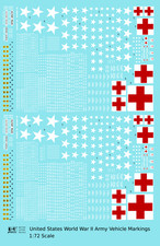 K4 1:72 Scale Decals United States World War II Army Jeeps Trucks Ambulances