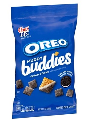   New Chex Mix OREO Muddy Buddies Cookies & Creme Chocolate Snack Bag 9oz