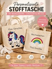Wechselbeutel Einhorn Regenbogen Kindergarten...
