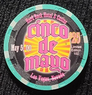2000 Cinco De Mayo $25 Hard Rock Hotel Las Vegas Casino Chip | eBay