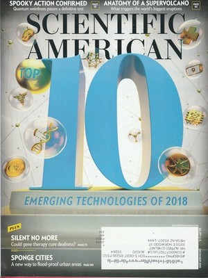 Scientific American Top 10 Emerging Technologies of 2018 December 2018