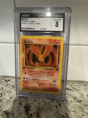 Moltres (1st Edition) graded CGC 8 for sale on eBay
