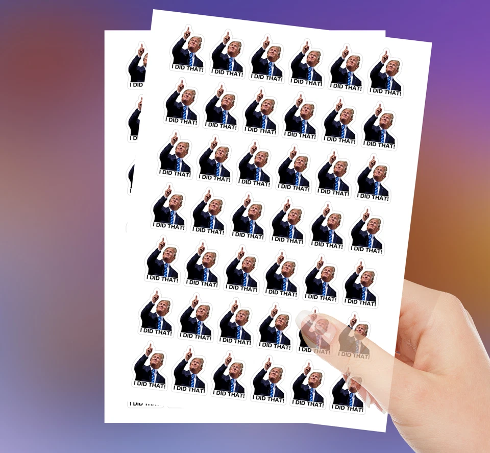 STICKERMANIAC 100 PCs "I did that" Trump Sticker Pack - Trump Meme - Trump Decals - 1 x 1.2"