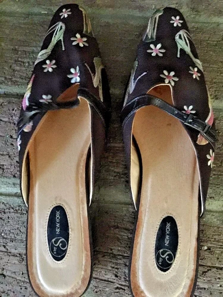 ZAPATOS DE DISEÑADOR DE CUERO S BY S NEW YORK únicos Jessica Simpson de tacón alto talla 10 Foto 2 de 4