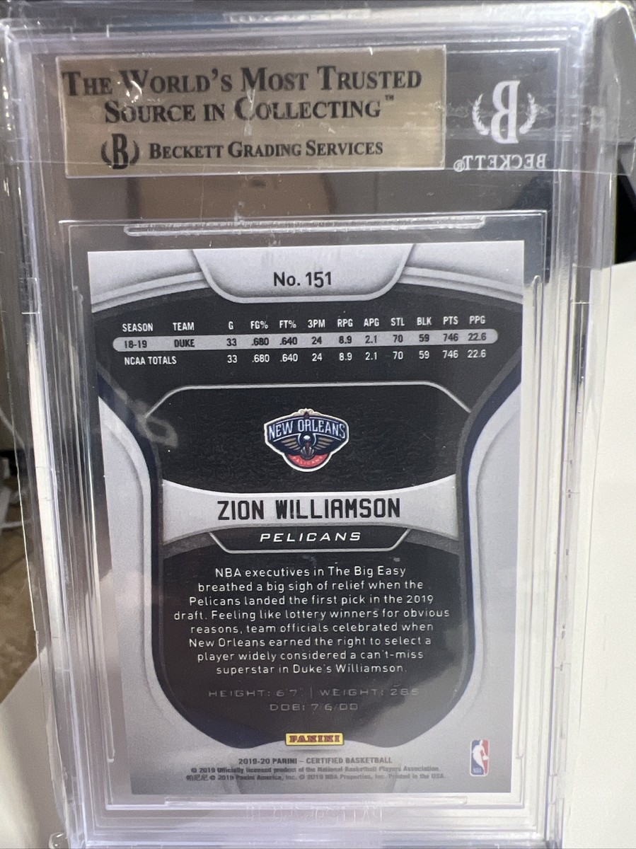 その他 BGS 9.5 PANINI PRIZM ZION WILLIAMSON RC Amazon.com: Zion Williamson 2019 Panini Prizm Basketball
