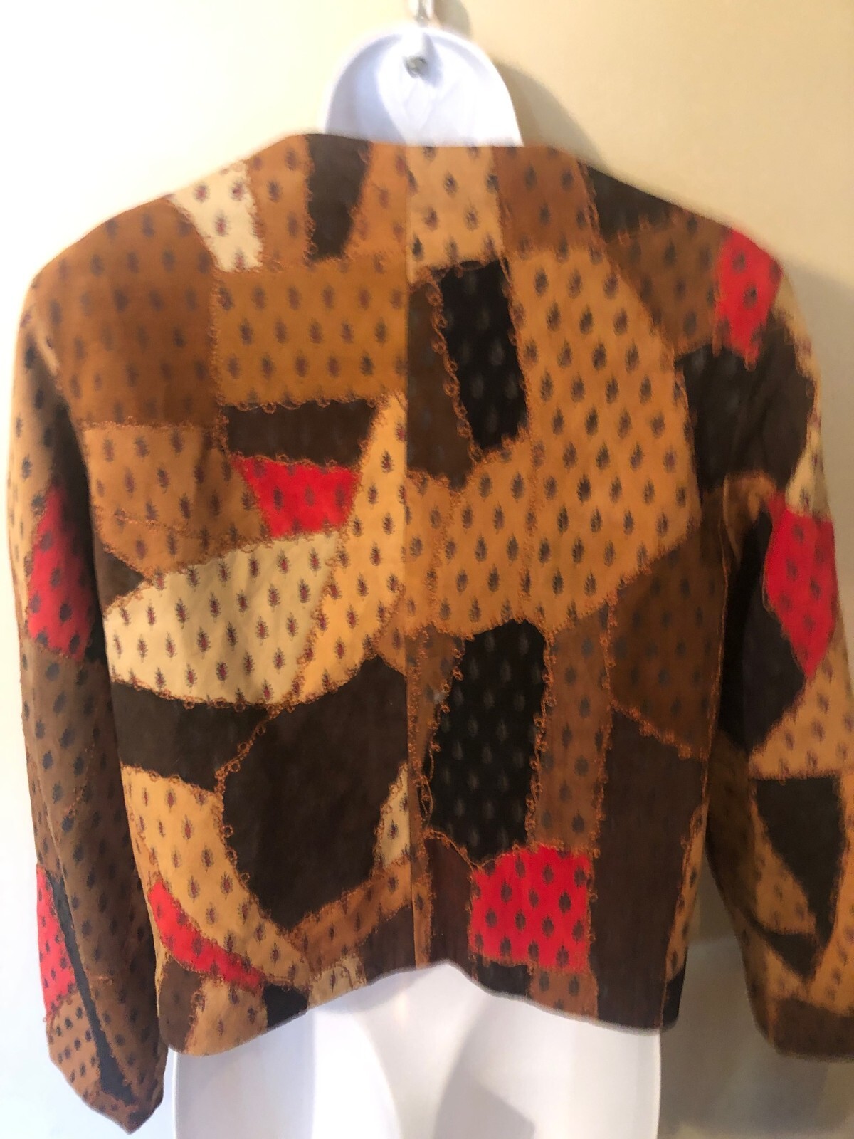 Papillon Womens  EUC Sz M Patchwork Suede Leather… - image 7