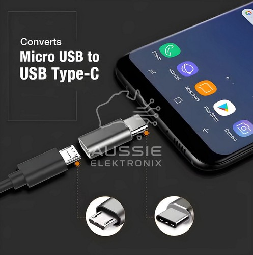 Micro USB Female to USB C Type C Male Converter USB C Data Cable OTG Adapter - Picture 2 of 7