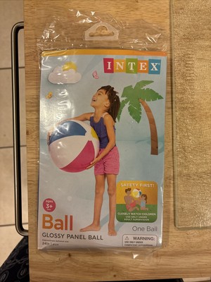 New Inflatable INTEX 24 Inches Multicolor Glossy Summer Pool Beach Ball Age 3+
