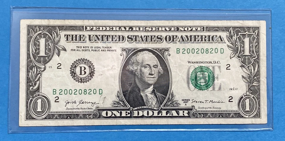 August 20, 2002 Birthday Anniversary Note $1 Dollar Bill Fancy Serial Number - Image 4 of 4