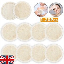 Face Exfoliating Loofah Pads Scrubber, 1-20X Luffa Facial Cleanser Sponges loofa