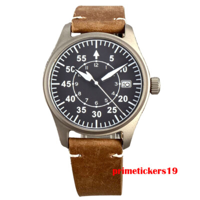 Tandorio Titanium 39mm Automatic Men's Pilot Watch Sapphire NH35A PT5000 20Bar