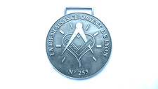 Jeton, Médaille maçonnique, Franc Maçon,  La bienfaisance Orient de Lyon  N°2