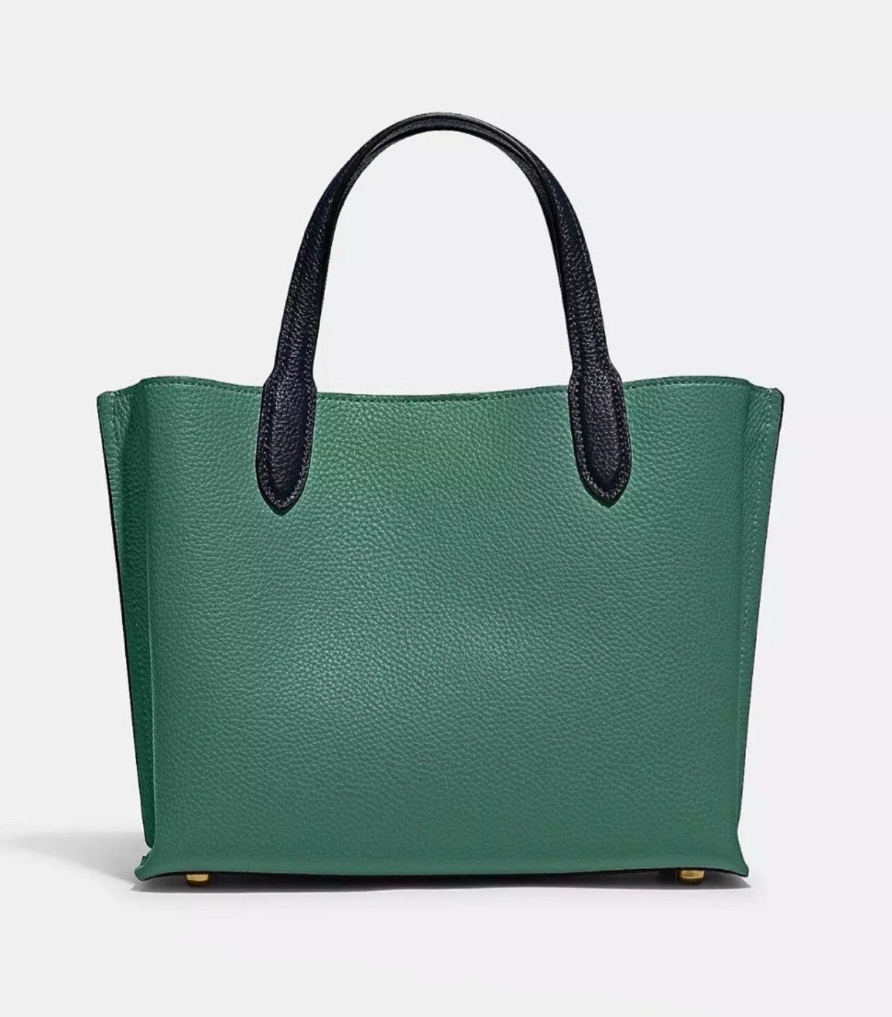 Coach Willow Tote 24 Bag in Colorblock Bright Green Multi Pebble