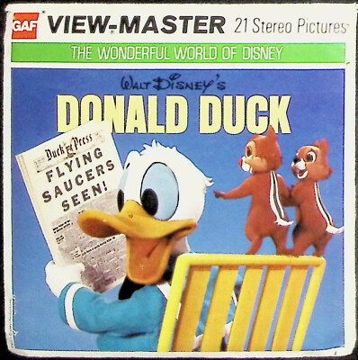 Donald Duck 3d View-Master 3 Reel Packet - Chip and Dale - Full Color Images