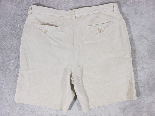 Pantalones Cortos Tommy Bahama Para Hombre Talla 36 Frente Plano 100% Seda Beige Informales Exterior - Imagen 6 de 7