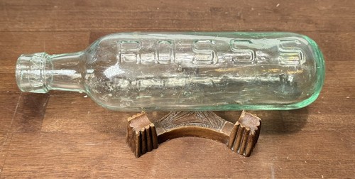 Antique Belfast Ross's Torpedo Round Bottom Bottle With Stand - Picture 9 of 12