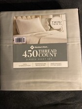 Member's Mark 450-Thread Count Sheet Set Platinum Silver Twin/Twin XL