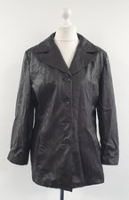 Pelle Studio Wilsons Leather Jacket Xl Dark Brown 90s Single Breasted Collar