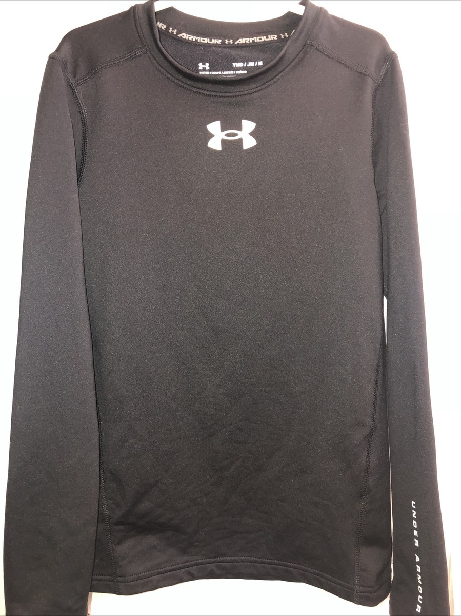 under armor coldgear youth medium black long sleeve EUC