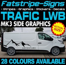to fit RENAULT TRAFIC MK3 LWB GRAPHICS STICKERS STRIPES DAY VAN CAMPER MOTORHOME