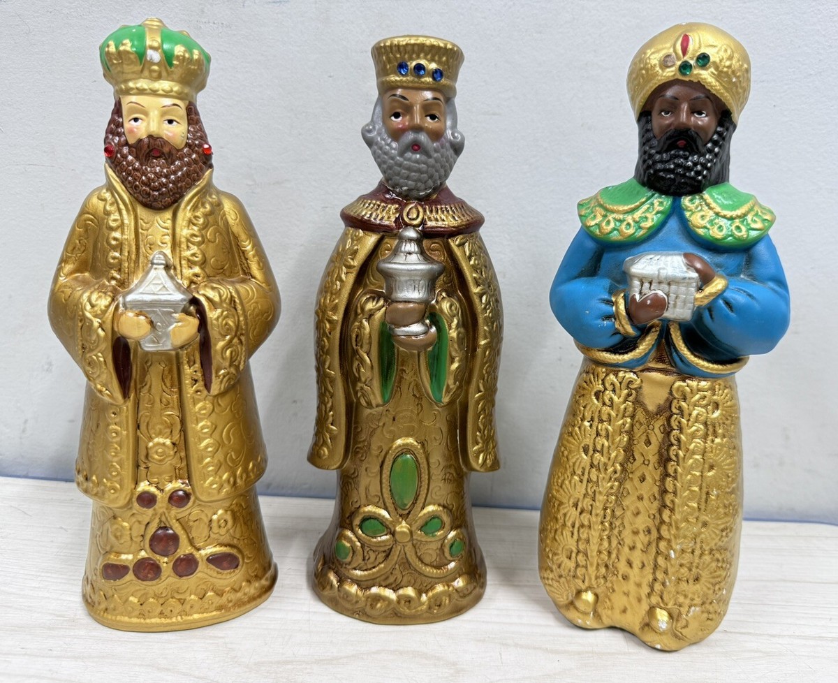【みっき さま】antique ❀ パピエマシェの 葡萄 オーナメント Vintage Christmas Nativity THREE WISE MEN made in Japan 10