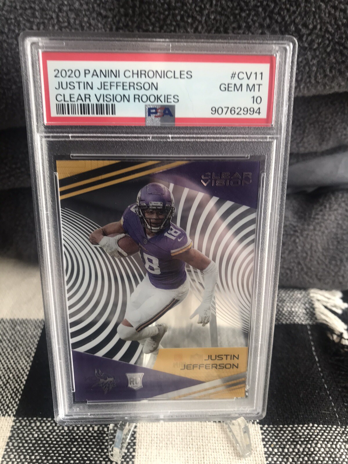 2020 Chronicles Clear Vision Rookies Justin Jefferson PSA 10