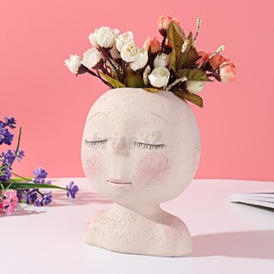 北欧人头状花瓶陶瓷花盆雕塑多肉植物容器 Ebay