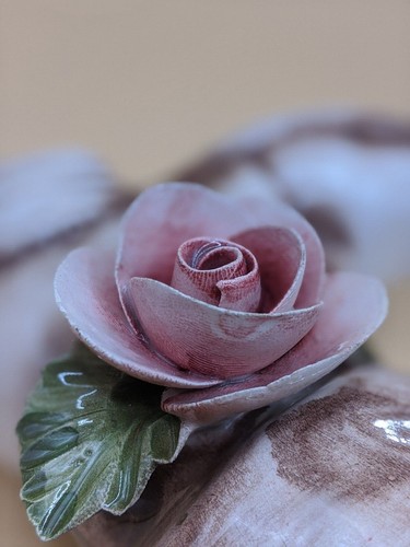 Vintage Capodimonte Floral Victorian Boot Shoe Ornament Italian Decorative - Picture 13 of 19