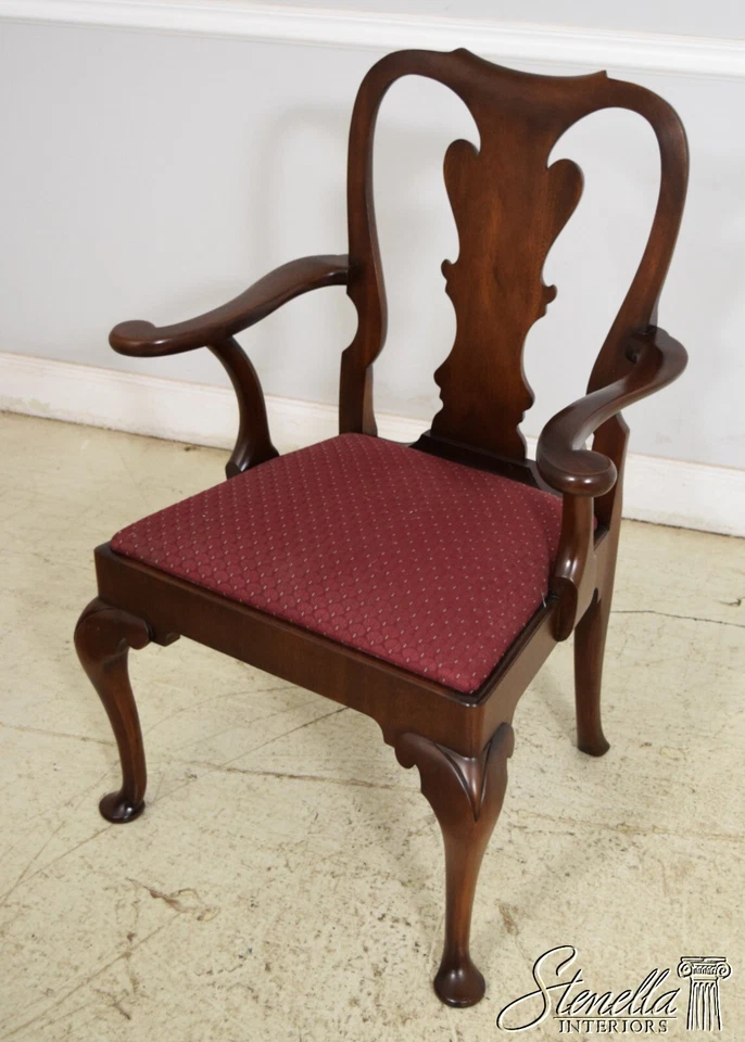 L66300EC: Set of 6 KINDEL Queen Anne Mahogany Dining Room Chairs - Image 3 of 4