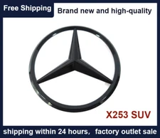 X253 SUV Mercedes AMG GLC300 GLOSS BLACK Star Emblem Rear Trunk Lid Logo Badge