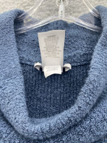 Pure Jill J.Jill maglione donna blu oversize pullover con cappuccio taglia M/L - Foto 4 di 9