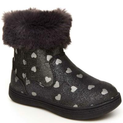 Baby Toddler Girls Carter's ABELLIA Side Zip Boots Size 10 Hearts  NWT