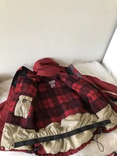 Columbia 2 In 1 Kids Youth Red Puffer Down Jacket Size Small 8 Removable Layer