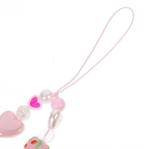 Heart-Shaped Ornaments Mobile Phone Charms and Keychains Lanyard Beads - Zdjęcie 3 z 12