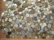 1 lb pound world foreign coins, nice varied mix many BU coins app. 100 coins