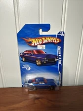 2010 Hot Wheels #129 Faster Than Ever 1/10 CUSTOM V-8 VEGA Blue Variant w/FTE Sp