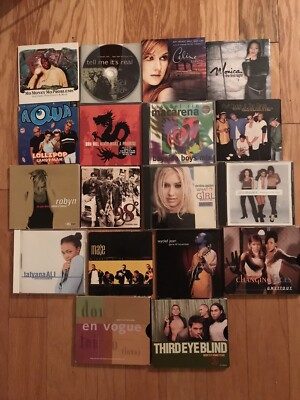 Big Lot Of 18 Nostalgic 90s 2000s CD Singles Promos Rare Christina 3rd Eye Blind