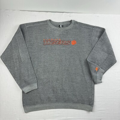 Vintage Clemson Tigers Sweatshirt Adult XL Gray Starter College