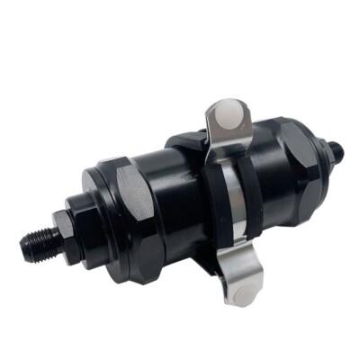 Filtro De Combustible En Línea AN6 De 100 Micras Para E85 Y Etanol, Acero Inoxidable, Universal, Rosca Anodizada, Rendimiento