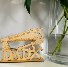 Personalised Dad Fathers Day Gift Daddy Grandad Best Dad I Ever Saw Tools DIY