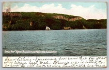 Indian Head of Palisades. Hudson River. 1905 New York Postcard