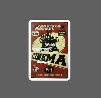 Cinema Sticker Movies Retro Waterproof NEW