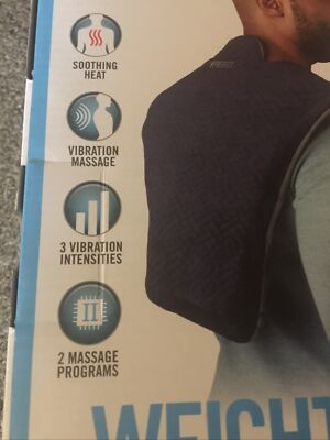 Homedics 3.3LBS Weighted Massage Wrap Soothing Heat Vibration Massage  Home/Work