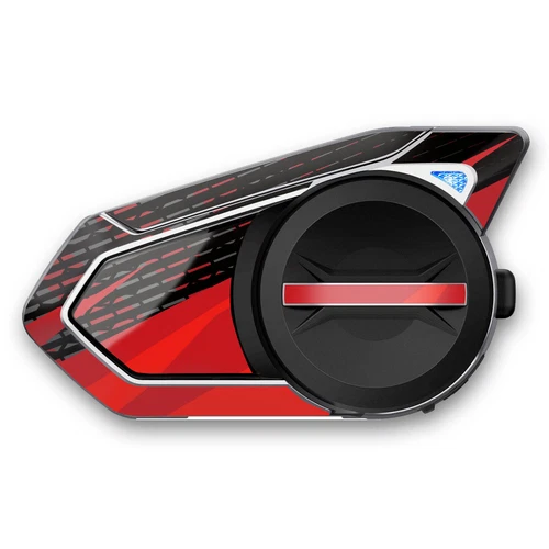 For SENA 50S Removable Skin Cover Sticker Protection Red Black Zag