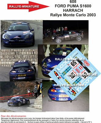 DECALS 1/32 REF 0608 PUMA S1600 HARRACH Rallye Monte Carlo 2003