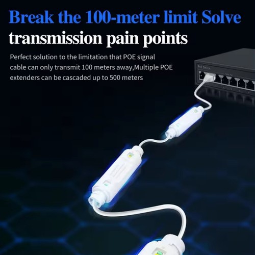100mbps POE Repeater Ip66 Waterproof IEEE802.3af/at Ethernet Network Extender - Picture 7 of 15